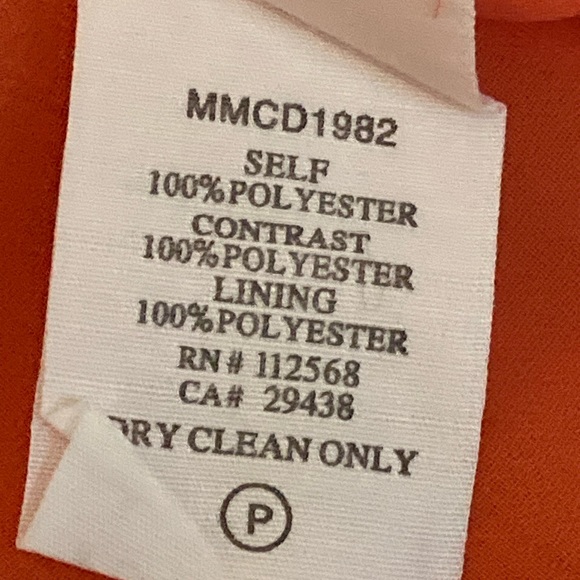 MM Couture orange and cream dress - Picture 10 of 12